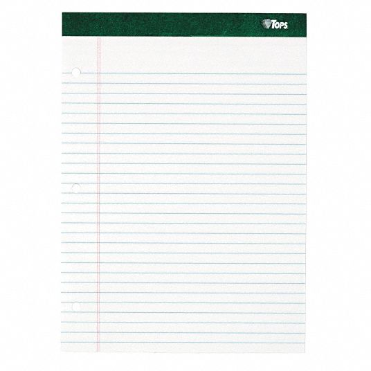 TOPS Notepad, 8-1/2 in x 11-3/4 in, 100 - 35W940|TOP63379 - Grainger