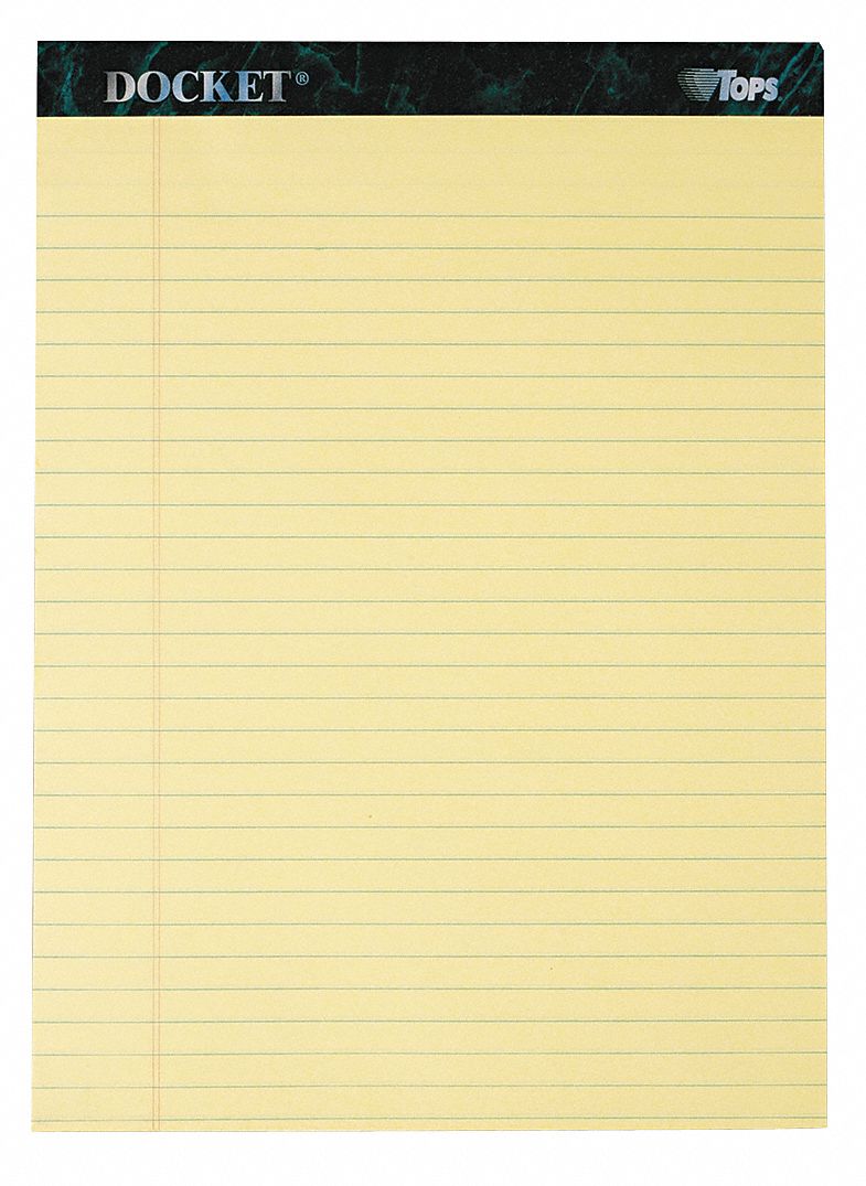 TOPS, 8-1/2 in x 11-3/4 in Sheet Size, Legal, Notepad - 35W946|TOP63400 ...