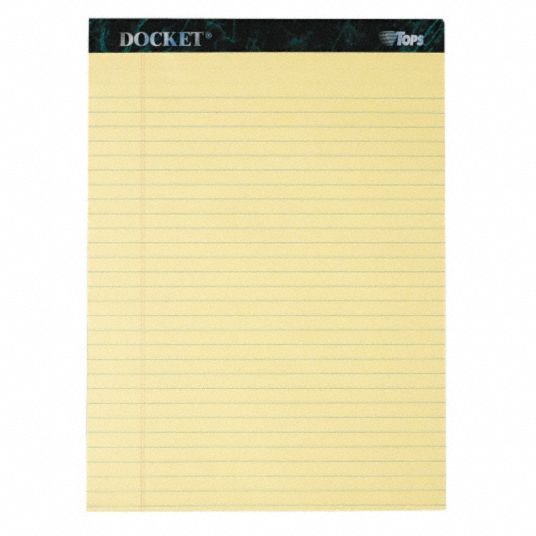 TOPS, 8-1/2 in x 11-3/4 in Sheet Size, Legal, Notepad - 35W946|TOP63400 ...