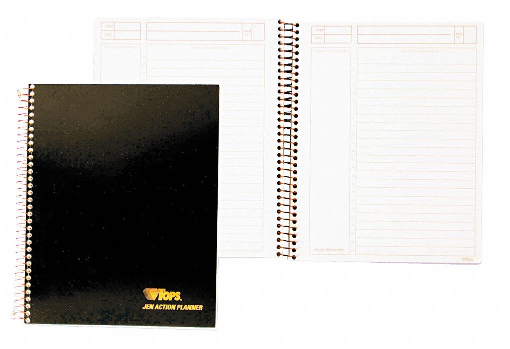 TOPS, 63/4 in x 81/2 in Sheet Size, Project/Meeting, Planner 35W958