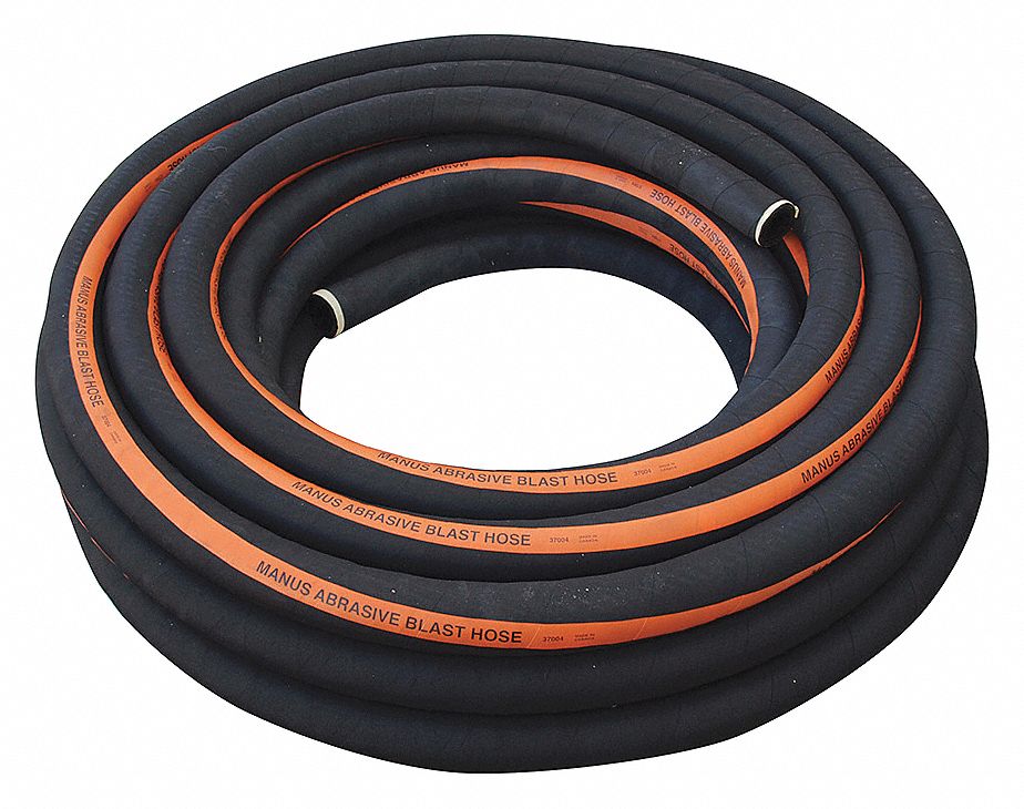 BLAST HOSE, 3/4 IN INSIDE DIA/1 1/2 IN OUTSIDE DIA, RUBBER