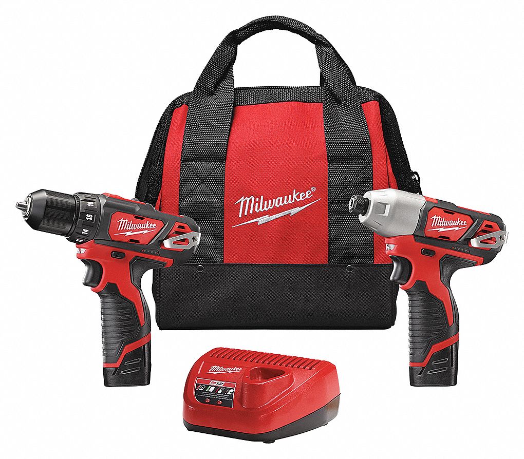 COMBINATION KIT, CORDLESS, 12V DC, 1.5 AH, 2-TOOLS, INCLUDES DRILL/HEX IMPACT DRIVER