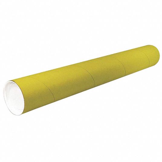 Box Packaging Heavy-Duty Mailing Tube with Cap, Kraft, 15 Tubes/Case, Size: 5 inch x 24 inch