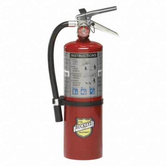 BUCKEYE, 5 lb Extinguisher Capacity, 3A:40B:C, Fire Extinguisher ...