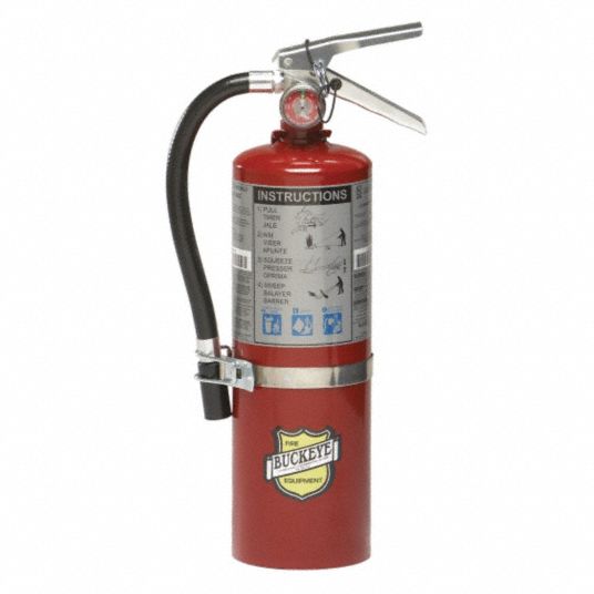 BUCKEYE Fire Extinguisher, Dry Chemical, Monoammonium Phosphate, 5 lb ...