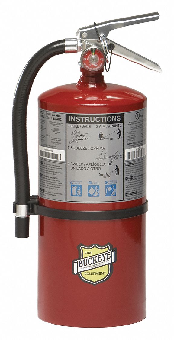 BUCKEYE, 10 lb Extinguisher Capacity, 4A60BC, Fire Extinguisher