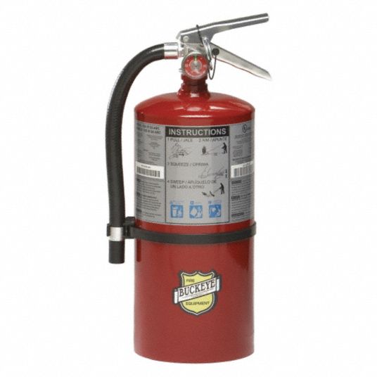 Buckeye Fire Extinguisher Dry Chemical Monoammonium Phosphate 10 Lb 4a 60b C Ul Rating 35wt08 Grainger