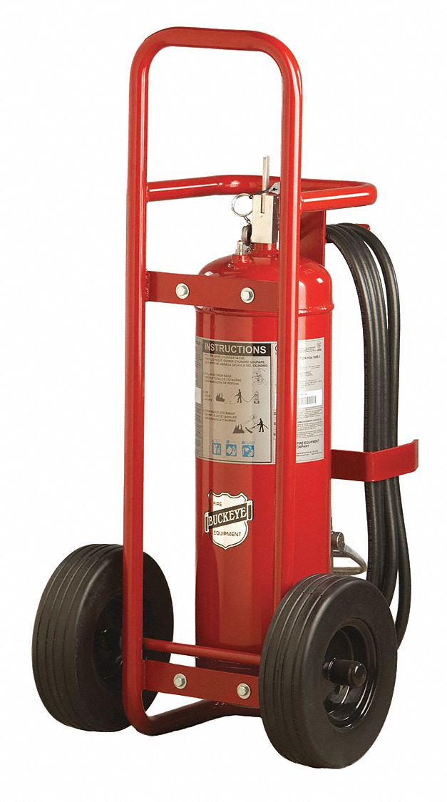 BUCKEYE Dry Chemical, ABC Class Wheeled Fire Extinguisher with 50 lb ...