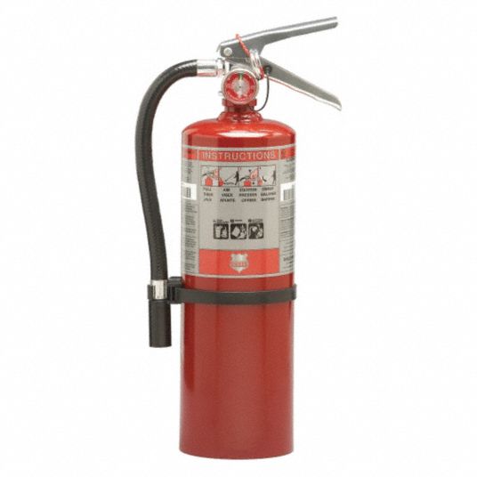 Fire Extinguisher, Dry Chemical, Monoammonium Phosphate, 5 lb, 3A:40B:C ...