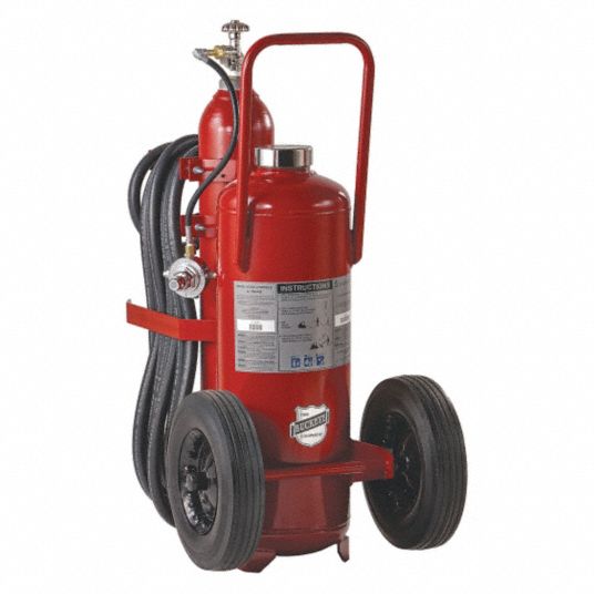 BUCKEYE, 125 lb Extinguisher Capacity, 30A:240B:C, Wheeled Fire ...