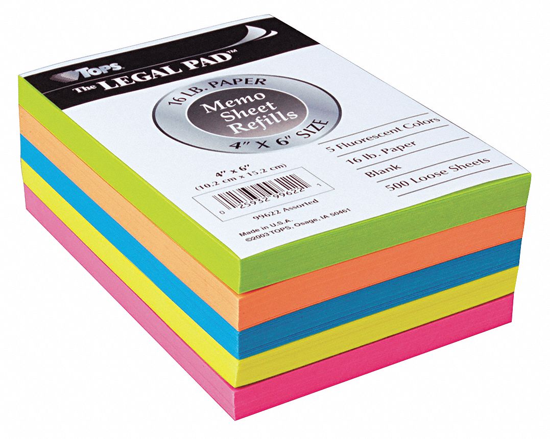 TOPS Looseleaf Paper, Sheet Size 4 in x 6 in, Unruled, Number of Sheets 500 35X054TOP99622