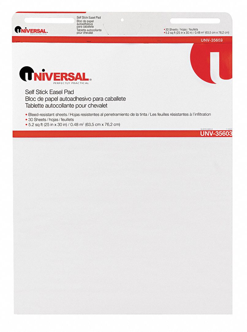 Self-Stick Easel Pad 25x30 In White PK2