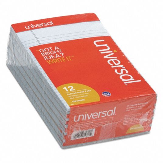 UNIVERSAL, 5 in x 8 in Sheet Size, Narrow, Notepad 35X099UNV35850