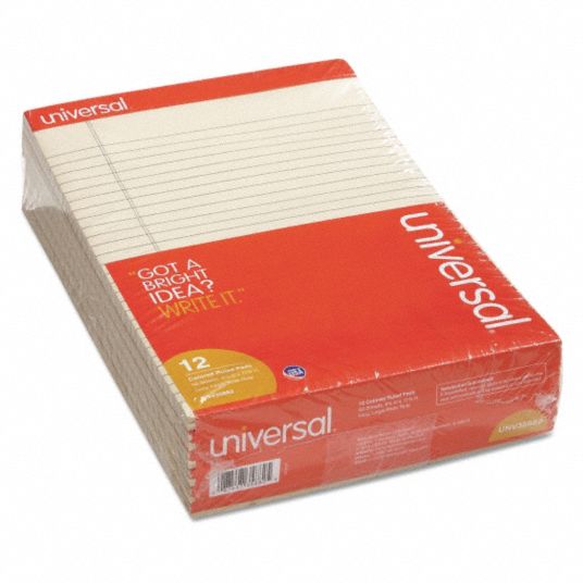 UNIVERSAL, 81/2 in x 11 in Sheet Size, Legal, Notepad 35X107