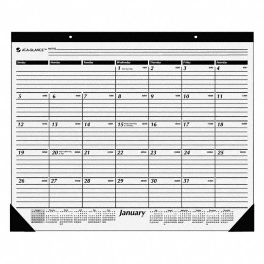 ATAGLANCE White Monthly Desk Pad Calendar 22 in x 17 in Sheet Size