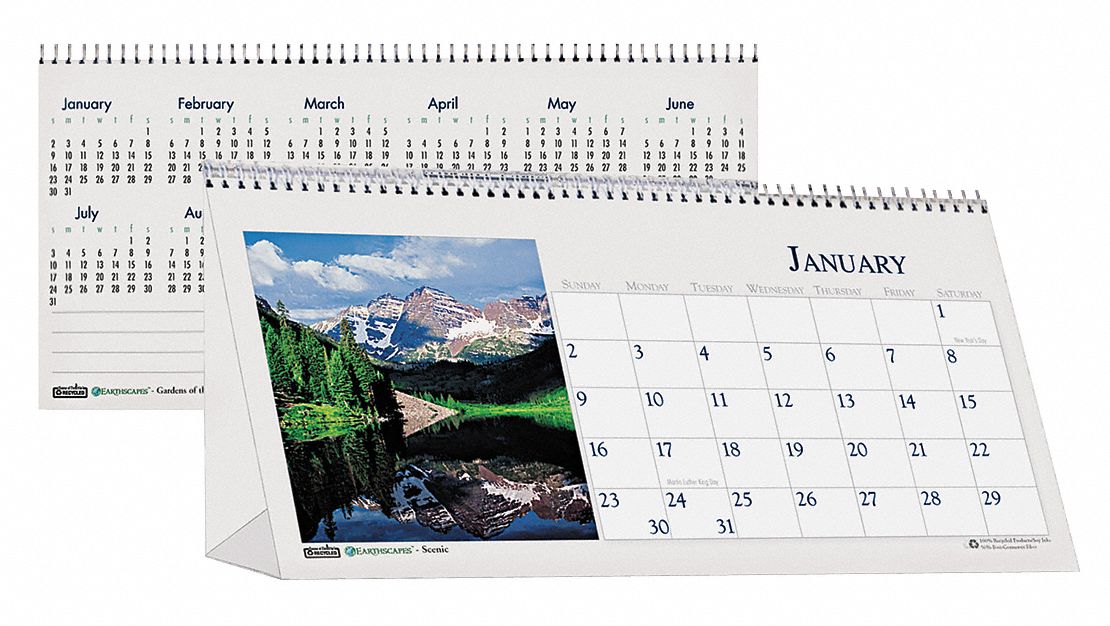 HOUSE OF DOOLITTLE 8 1/2 in x 4 1/2 in Sheet Size Scenic Monthly Desk