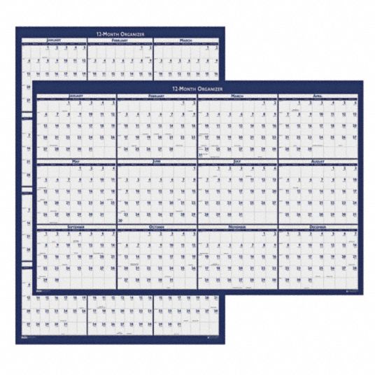 house-of-doolittle-reversible-erasable-yearly-wall-calendar-35x201-hod396-grainger