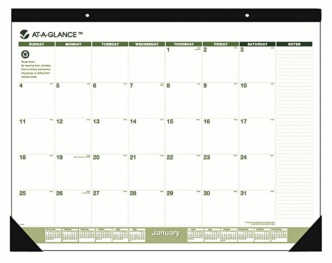 Desk Pad Calendar 22x17 In.