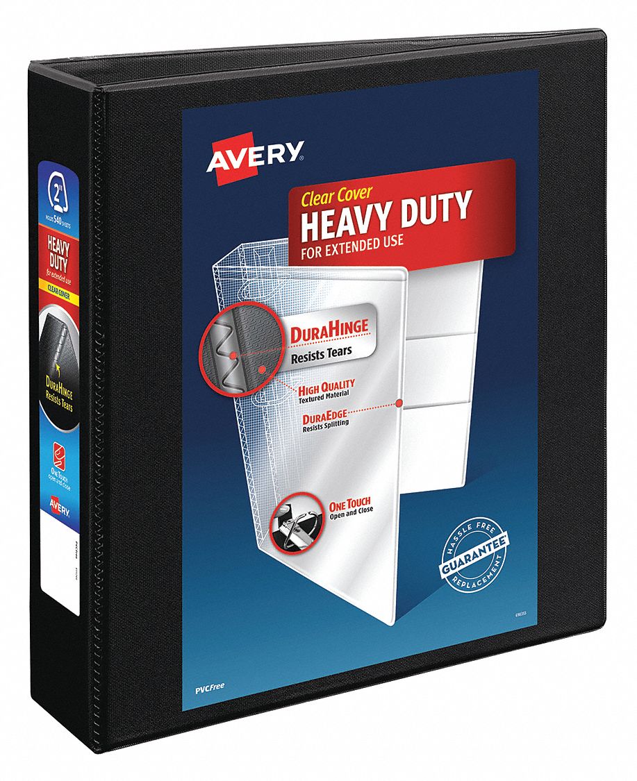 2 in Ring Size Binders, Slant, 3Ring Binder 35X411AVE05500 Grainger