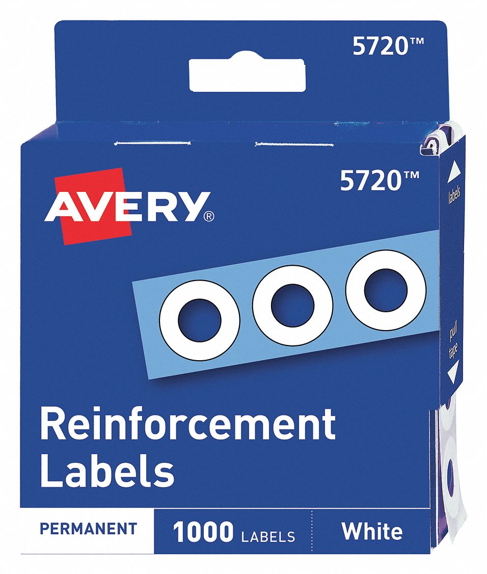 AVERY, Roll Dispenser, White, Hole Reinforcement Label 35X423