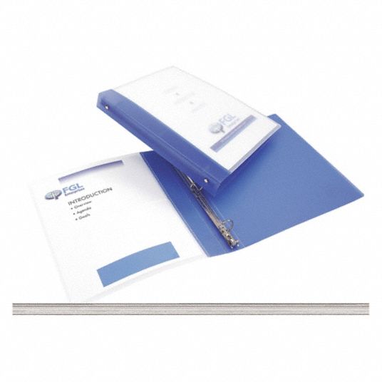 AVERY 3Ring Binder 1 in Ring Size Binders, Round, 175 Sheet Capacity Binders, Blue, Clear
