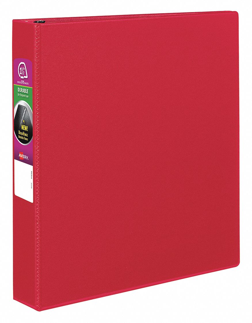 1 1/2 in Ring Size Binders, Slant, 3Ring Binder 35X568AVE27202