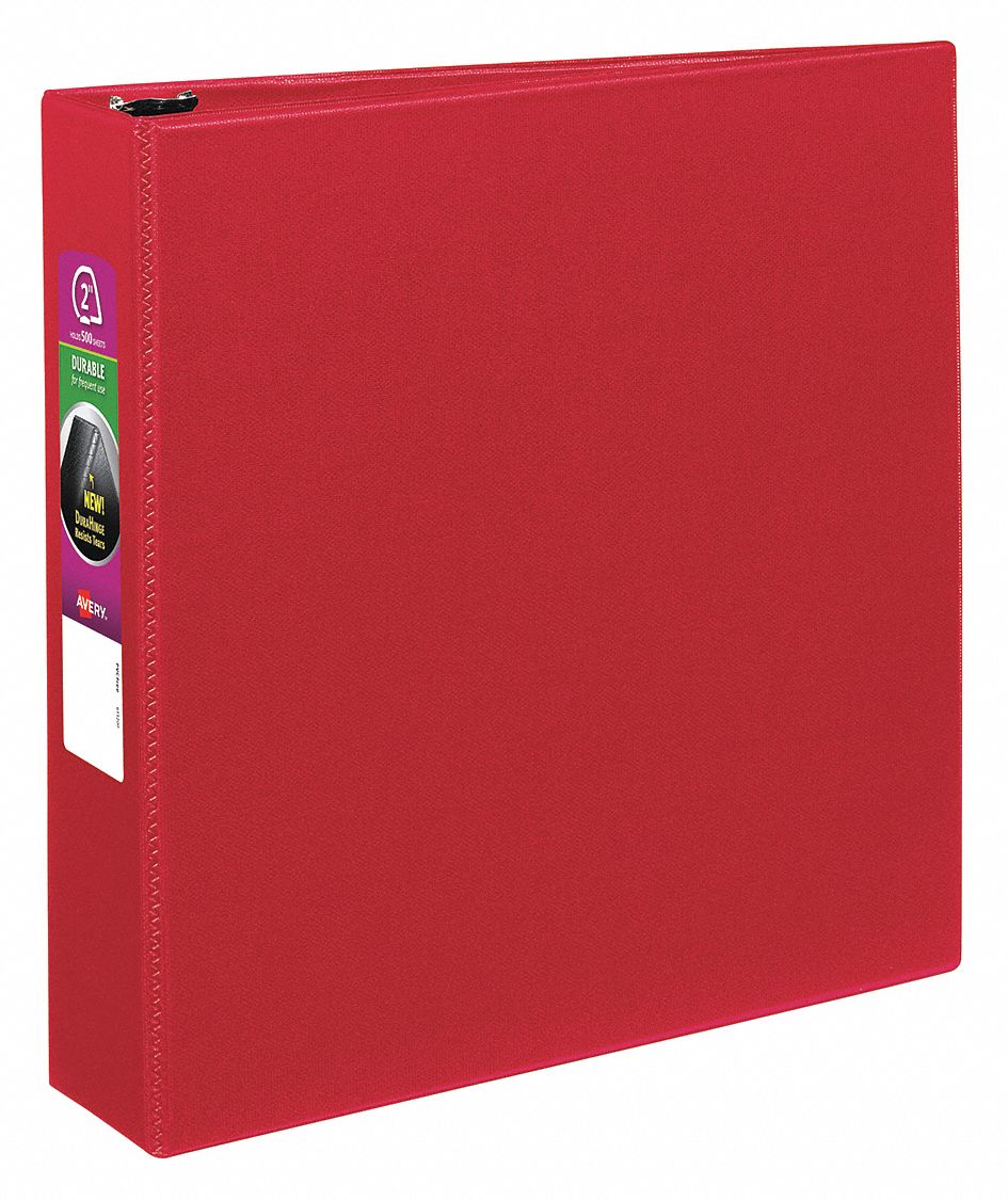 2 in Ring Size Binders, Slant, 3Ring Binder 35X569AVE27203 Grainger