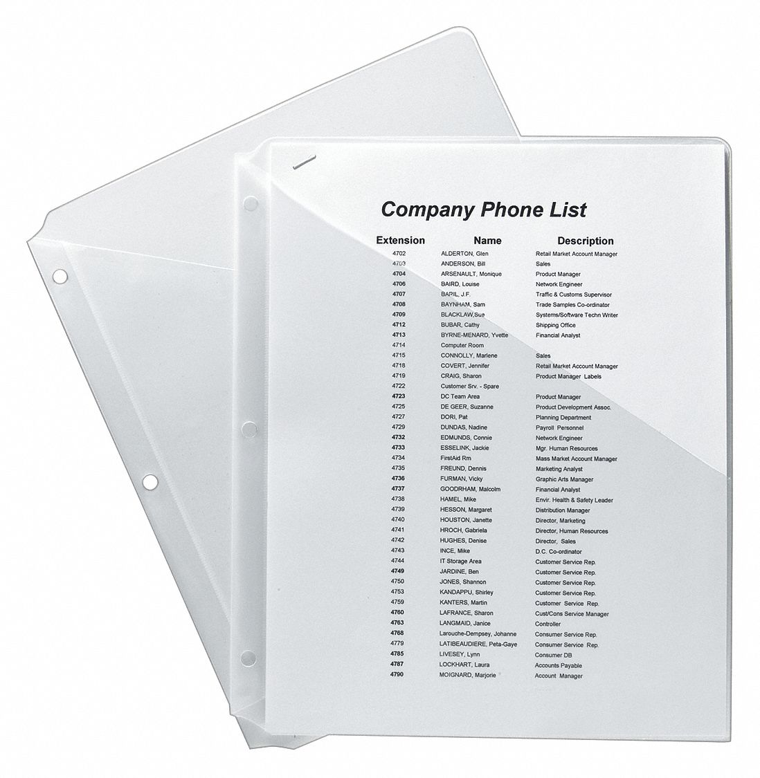 AVERY, 3Ring Binders, Clear, Binder Pockets 35X643AVE75243 Grainger