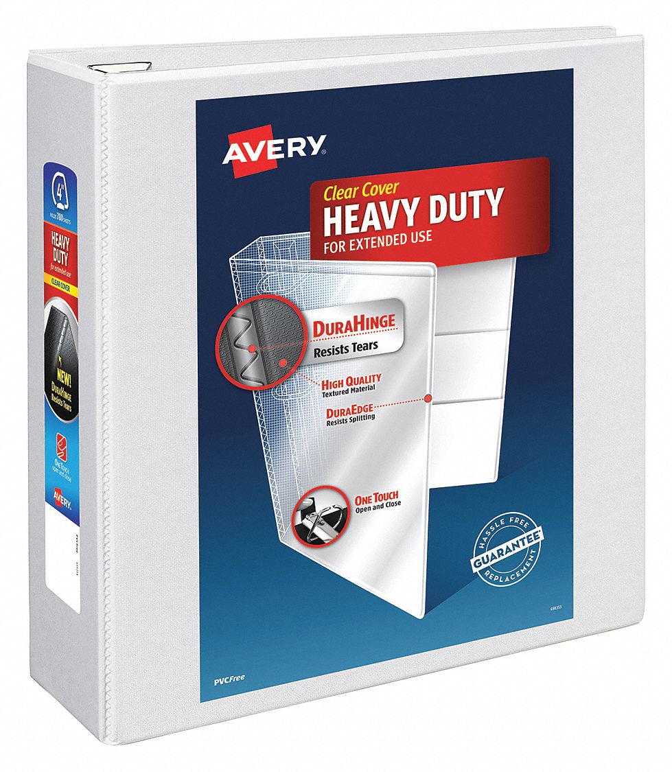 AVERY 3 Ring Binder 4 In Ring Size Binders D Ring 780 Sheet 