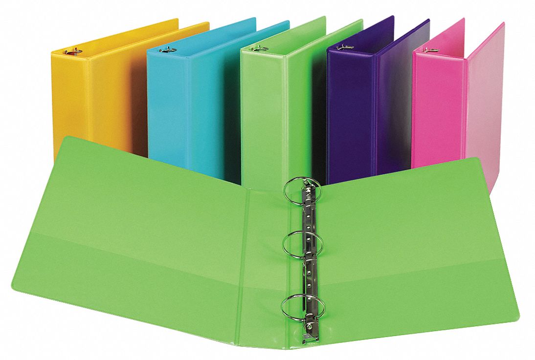 BAZIC 1 Matte Bright Color Poly 3-Ring Binder w/ Pocket Bazic Products