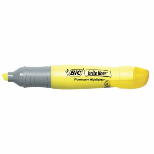 BIC, Yellow, 12, Highlighter 35X934BICBLMG11YW Grainger