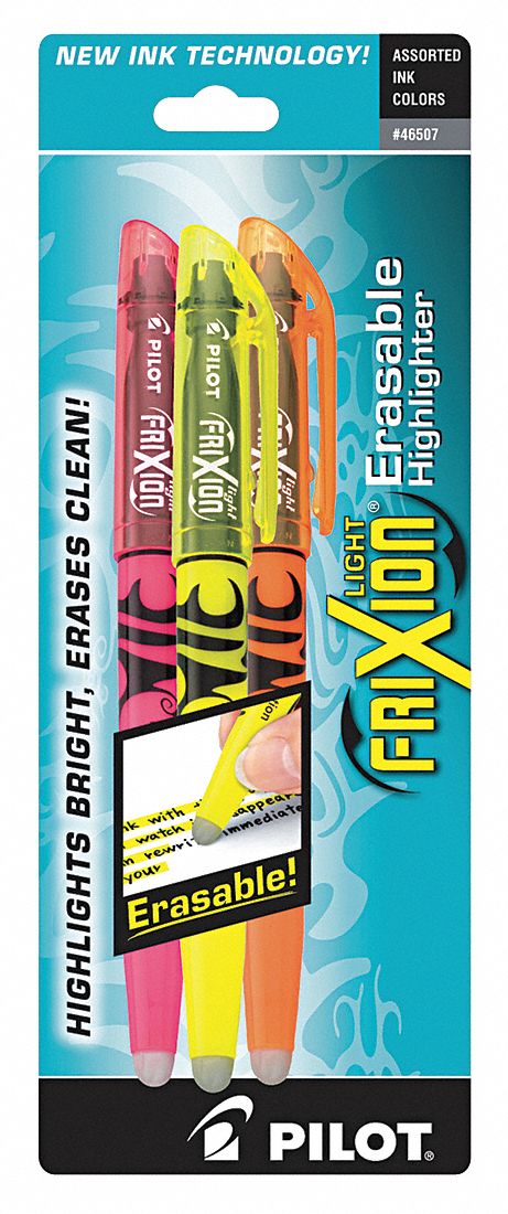 Highlighter Set: Orange/Pink/Yellow, Assorted, Chisel, Capped, Std, Std, Toxic, 3 PK