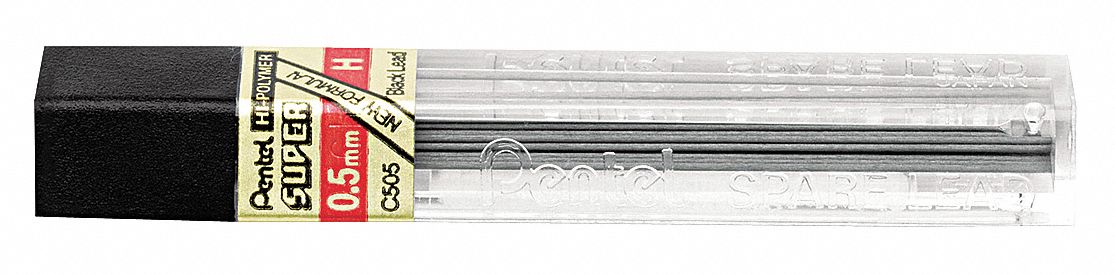 Lead Refill: H, 0.5 mm Point Size, Std, 1 Tubes per Pack, 12 PK