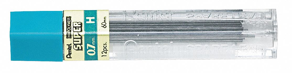 Lead Refill: H, 0.7 mm Point Size, Std, 1 Tubes per Pack, 12 PK