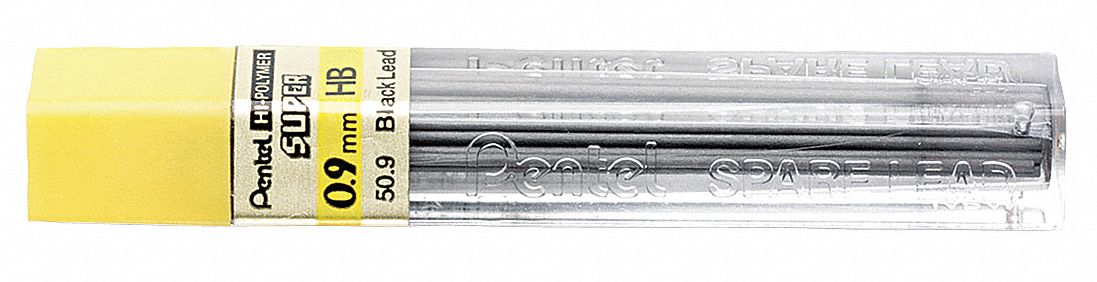 Lead Refill: HB, 0.9 mm Point Size, Std, 1 Tubes per Pack, 15 PK