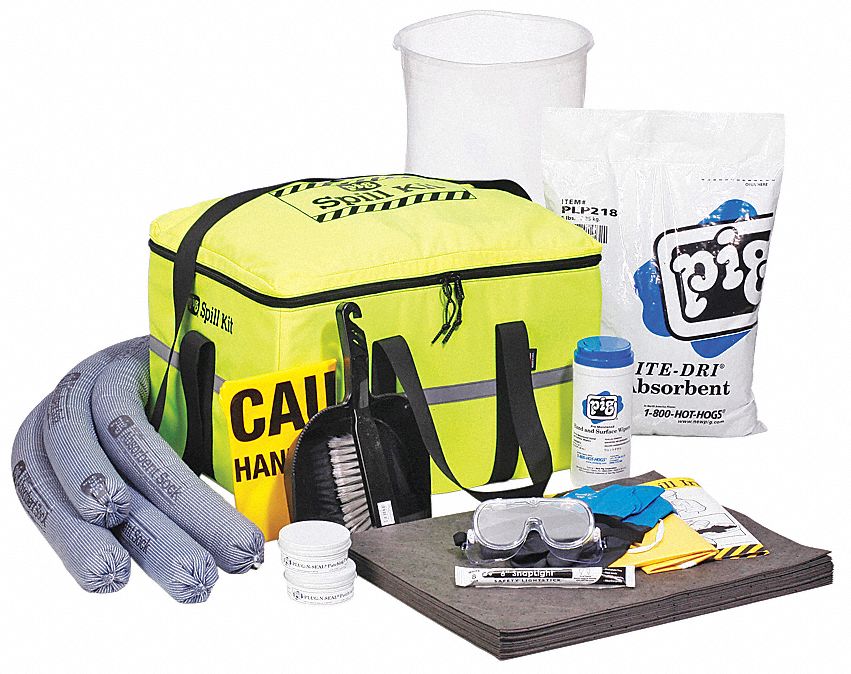 PIG Truck Spill Kit, Chem/Hazmat, Yellow 35XA13KIT624 Grainger