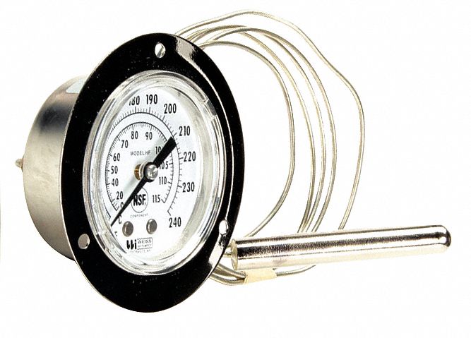 Gauge, Thermometer 2 In: Fits Southbend Brand, For STRE-3D/STRE-5D/STRG-3D/STRG-5D