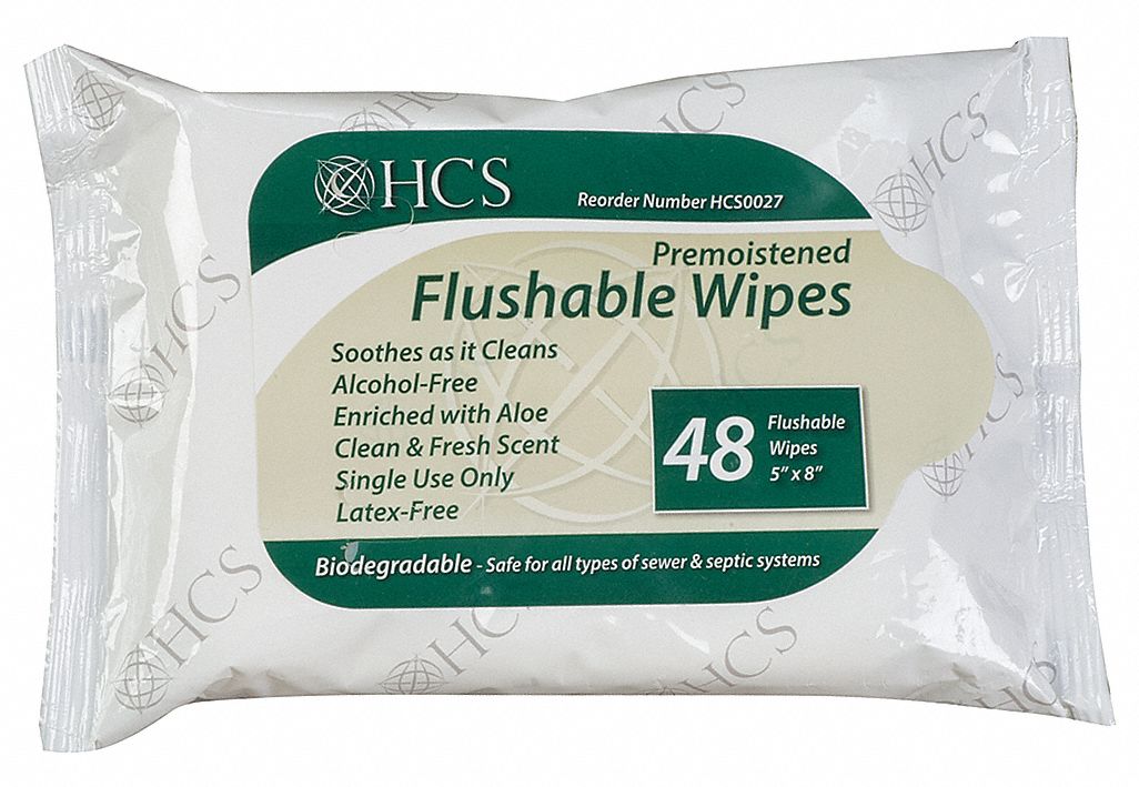35XE14 - Flushable Wipes 5 x 7 Scented PK12