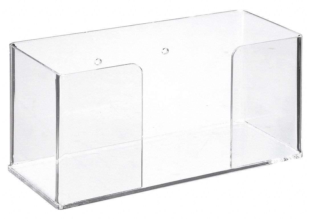 Glove Dispenser, Acrylic, Clear, 5 in. H