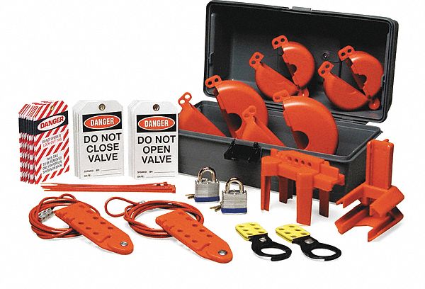 Portable Lockout Kit, Gray, Valve Lockout
