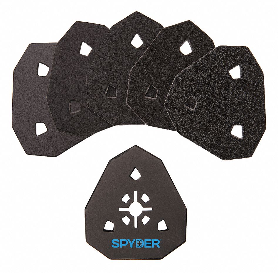 SPYDER Oscillating Tool Sanding Sheet Set 120_180_240_40_80 Grit, 8