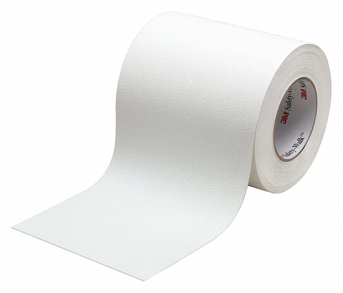 3M Solid White AntiSlip Tape, 6 in x 60 ft, Proprietary Grit Non
