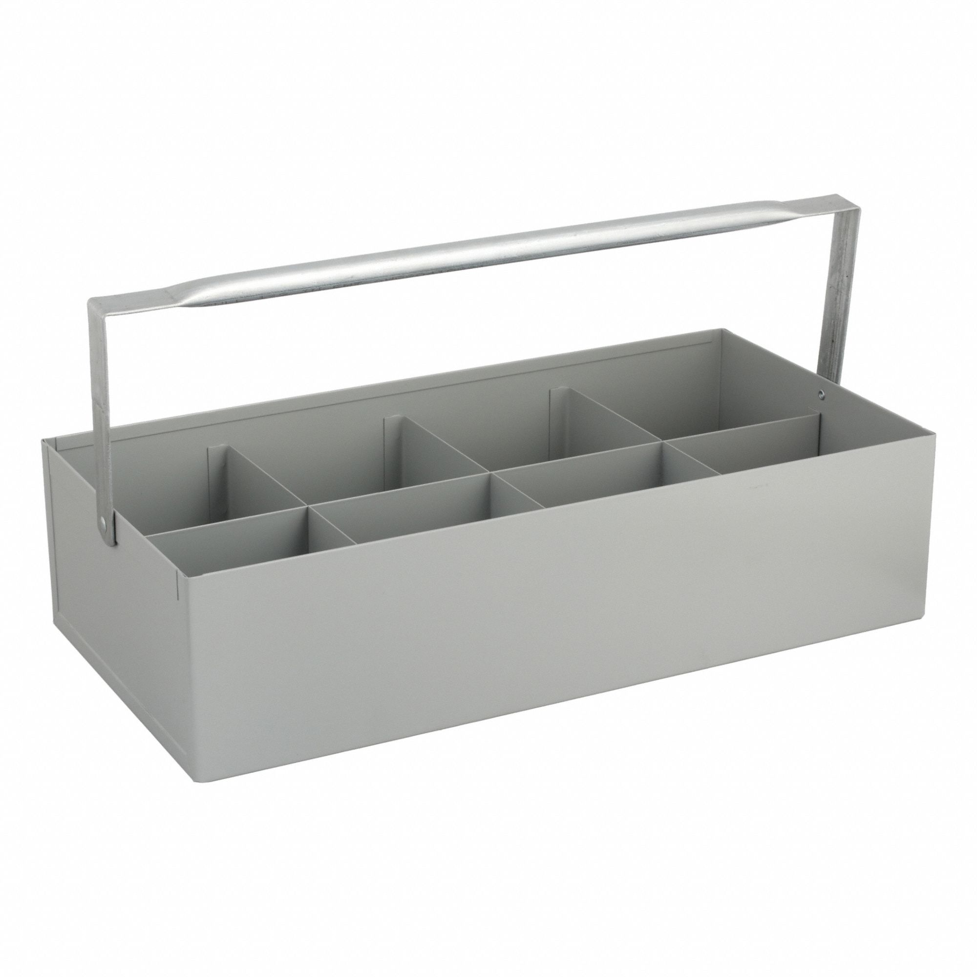 Nipple Caddy: Steel, 8 Compartments, 5 1/16 in H, 20 1/8 in W, 20 in Lg