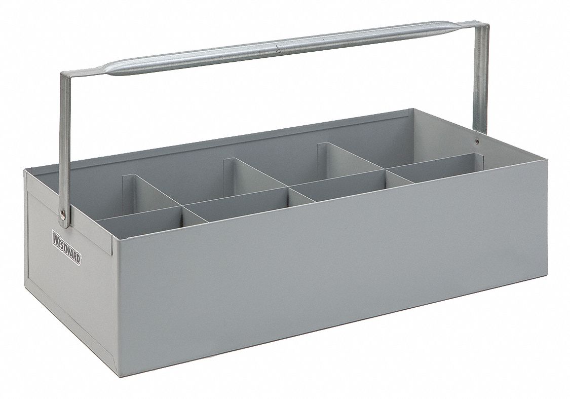 NIPPLE CADDY: STEEL, 8 COMPARTMENTS, 5 1/16 IN H, 20 ⅛ IN W, 20 IN L