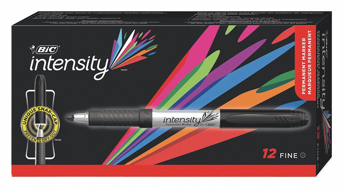 Permanent Marker, Black, PK12