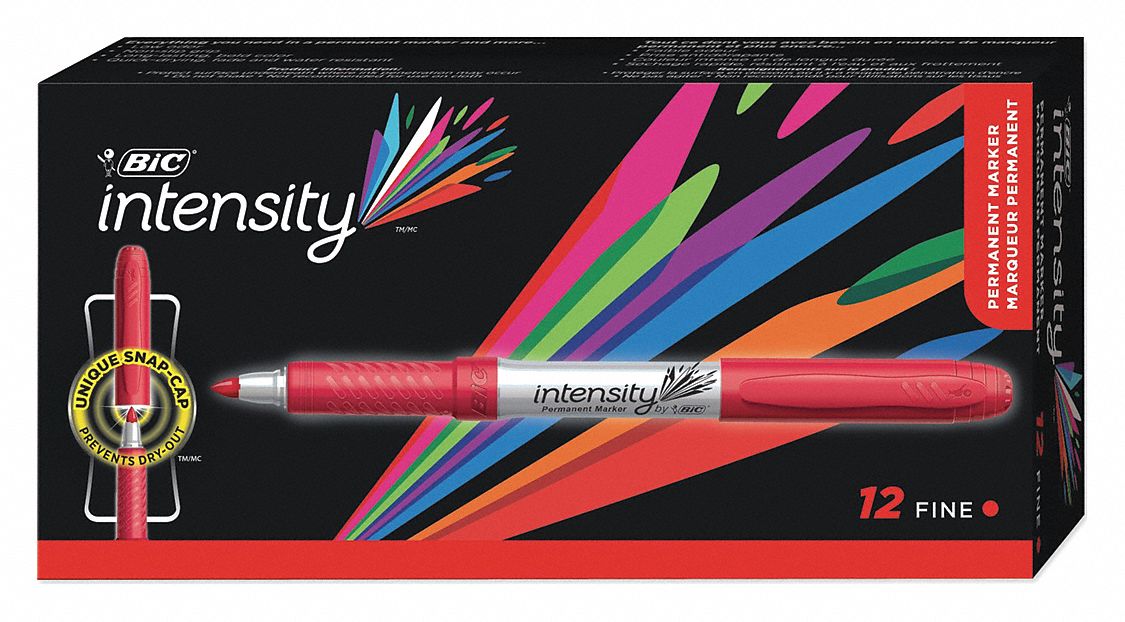 Permanent Marker, Red, PK12