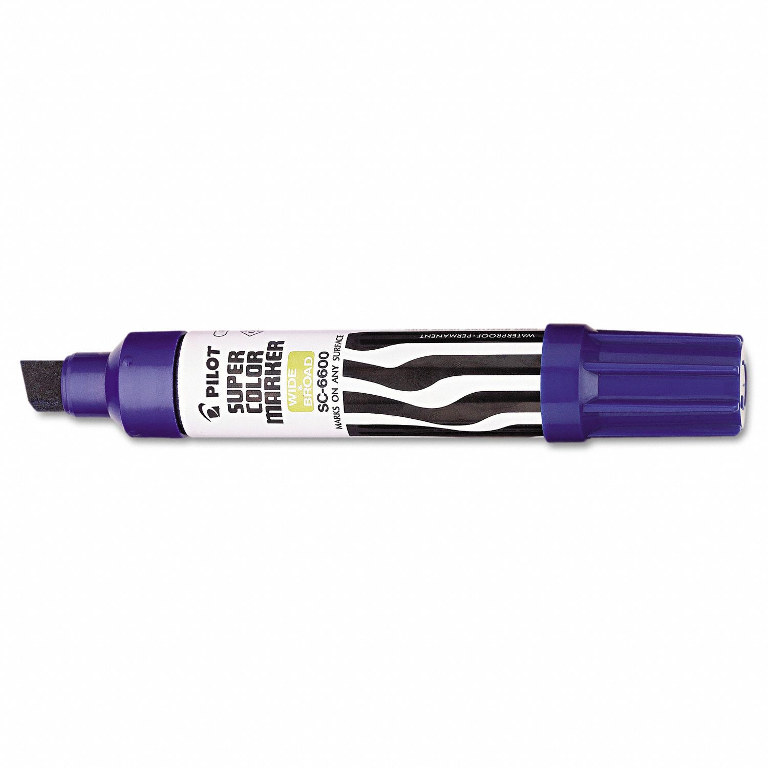PILOT Permanent Marker, Blue, Marker Tip Chisel, Barrel Type Wide