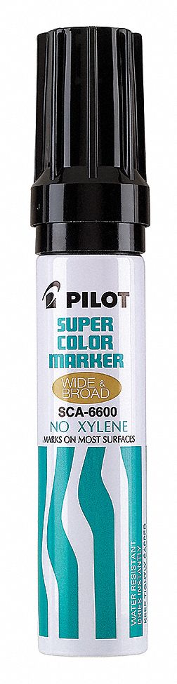 Permanent Marker: Black, Capped, Chisel, Permanent Ink, Single Tips, Std