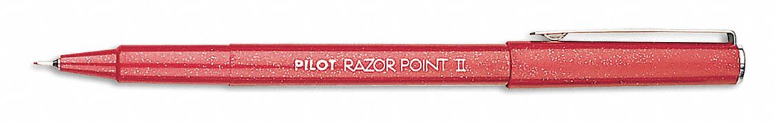 PILOT Bolígrafo con Punta Porosa, Razor Point II(R) Color de Tinta Rojo ...