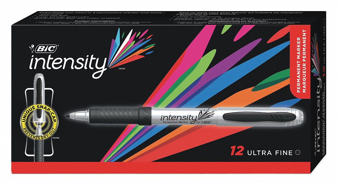 Permanent Marker, Black, PK12